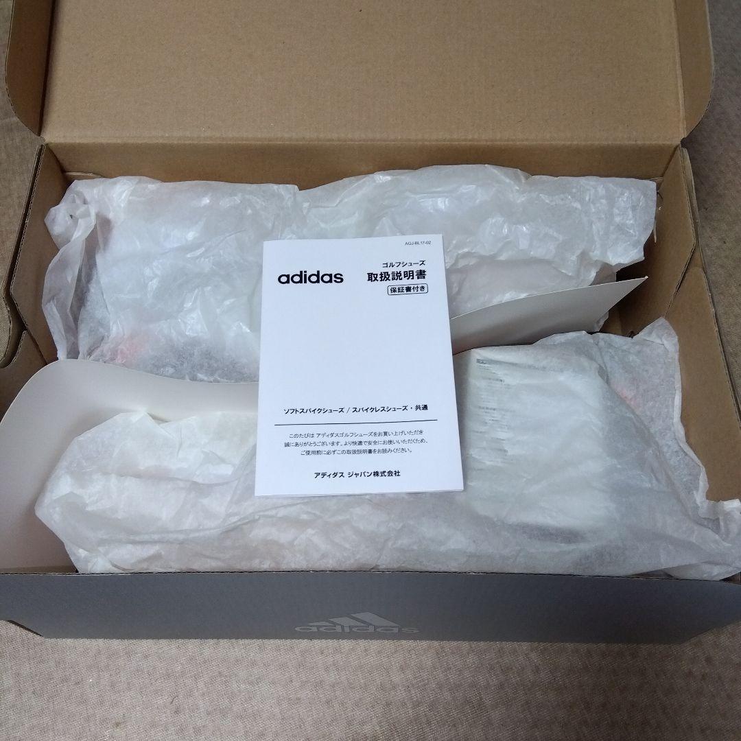 adidas BOAゴルフシューズ 【２３㌢】ホワイト/オレンジ 新品未使用