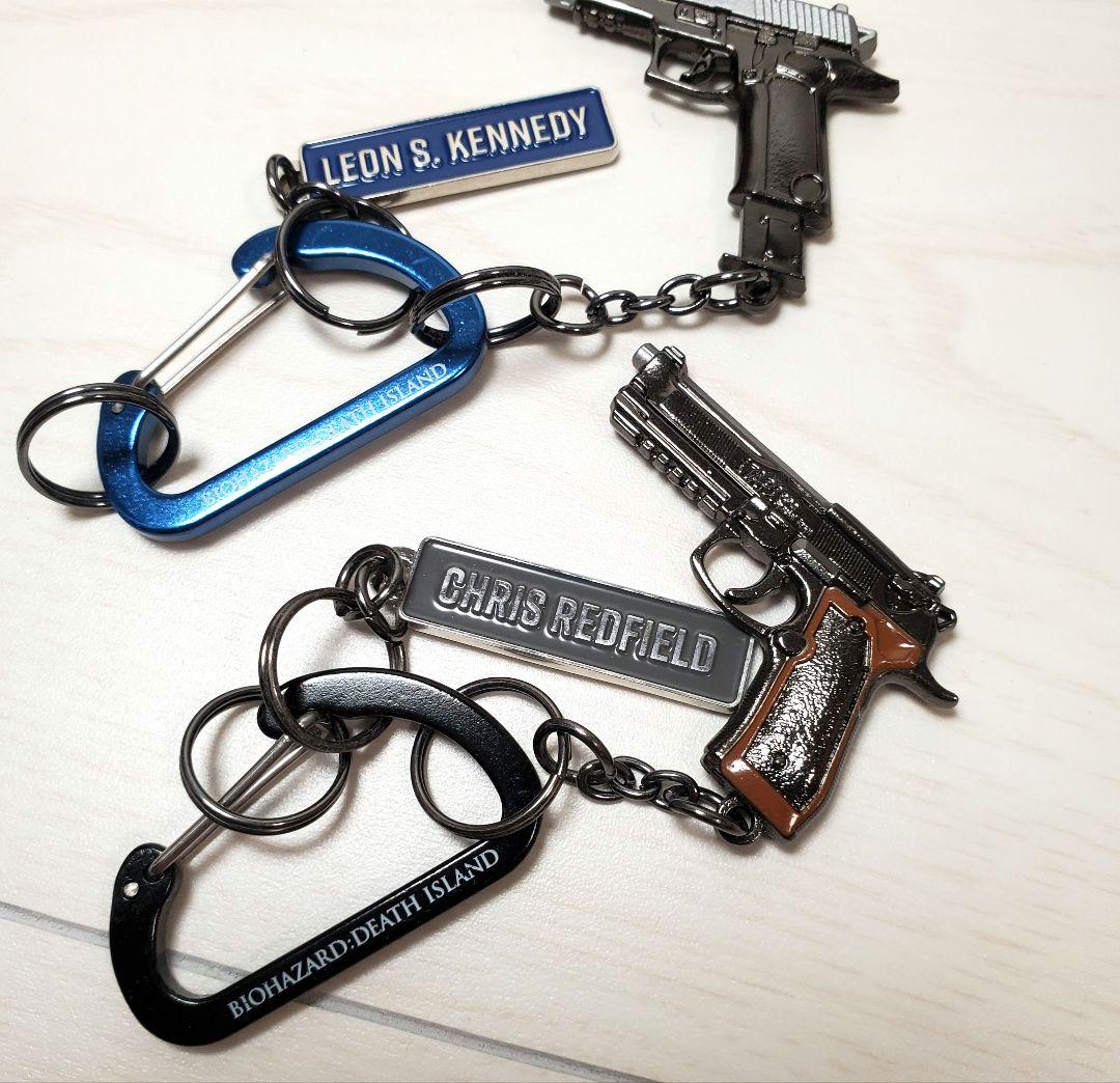 バイオハザード デスアイランド 銃キーホルダー クリス レオン 入場特典 ライト