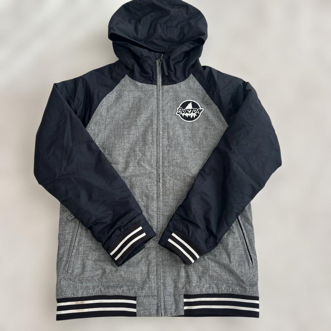 Burton フード付きジャケット グレー/ネイビー156センチから164