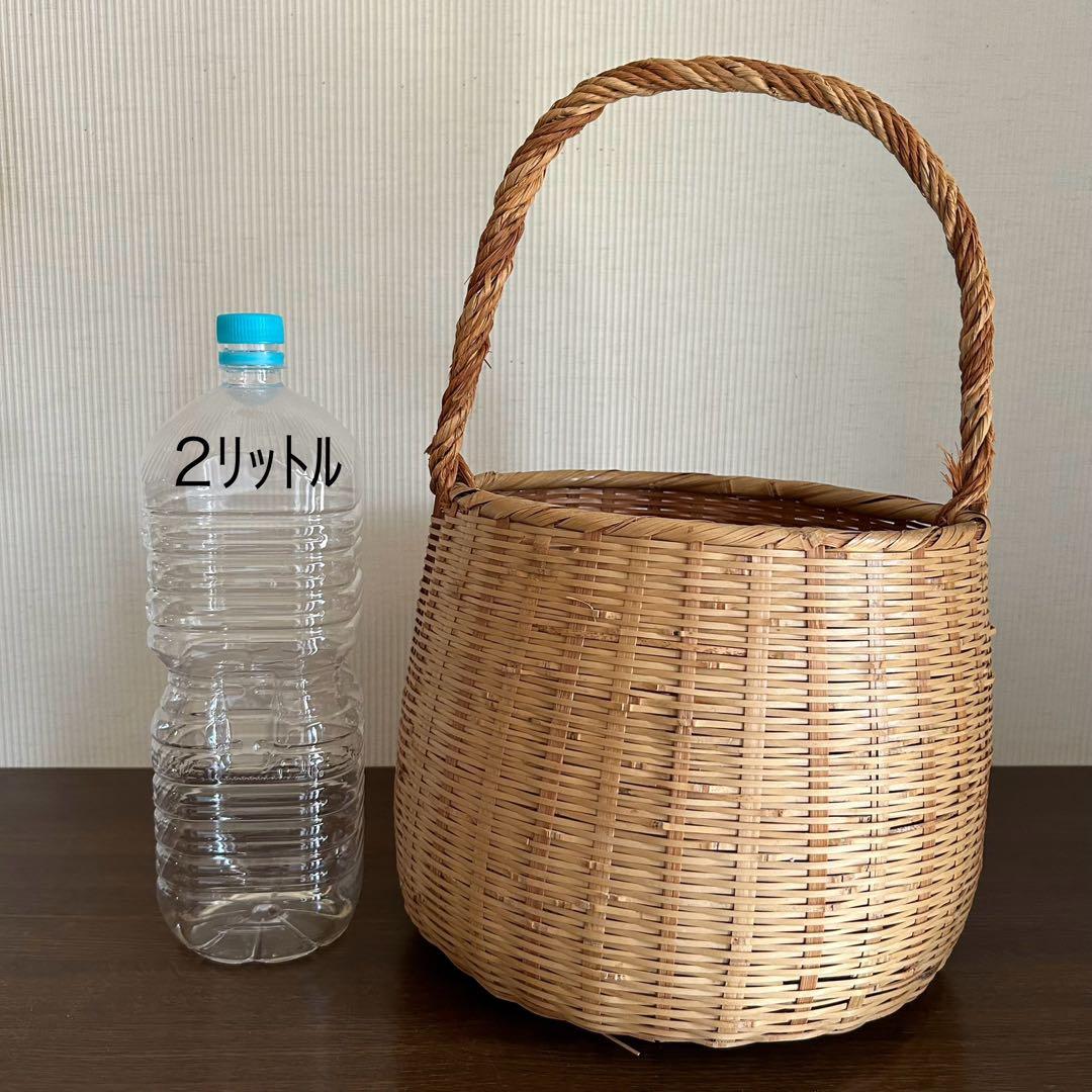 竹かご　野菜かご　持ち手付き