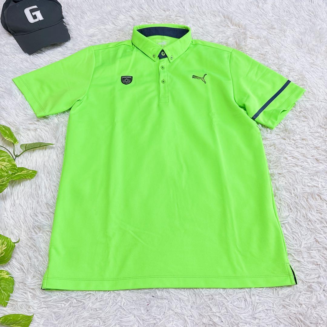 【プーマ】希少サイズ セット売り ポロシャツ グリーン イエロー 2XL メンズ