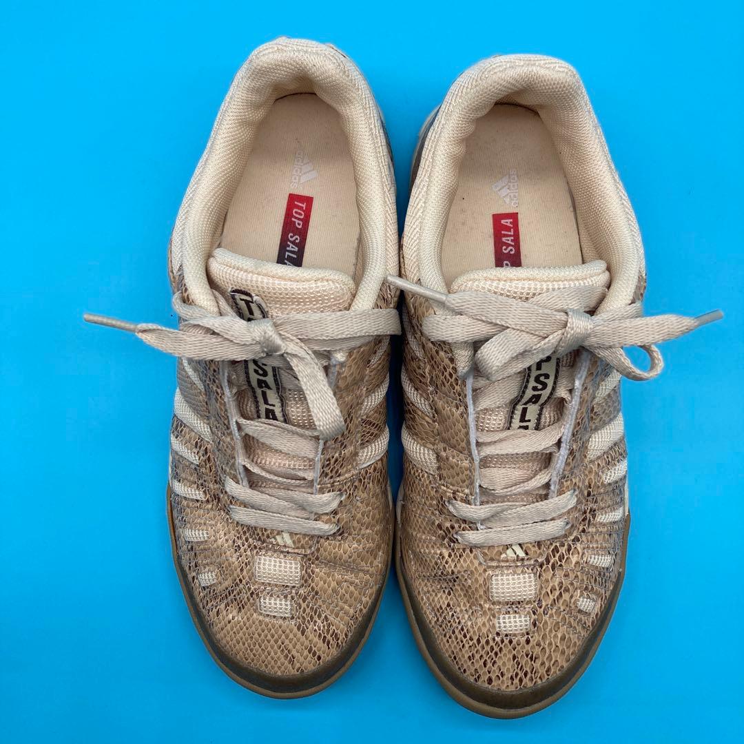 【美品】アディダスadidas トップサラTOP SALA 23.5cm ヘビ柄
