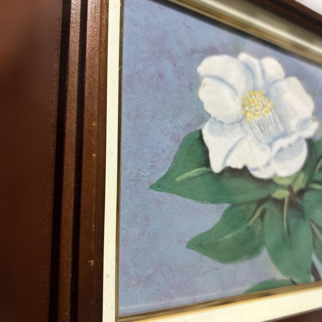 白椿　油彩　絵画