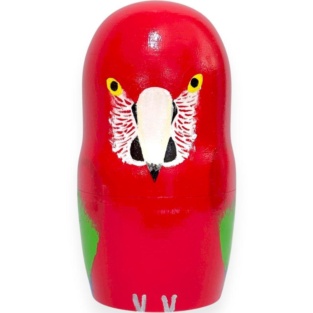 インコ 鳥 入れ子 マトリョーシカ 10個セット ハンドメイド
