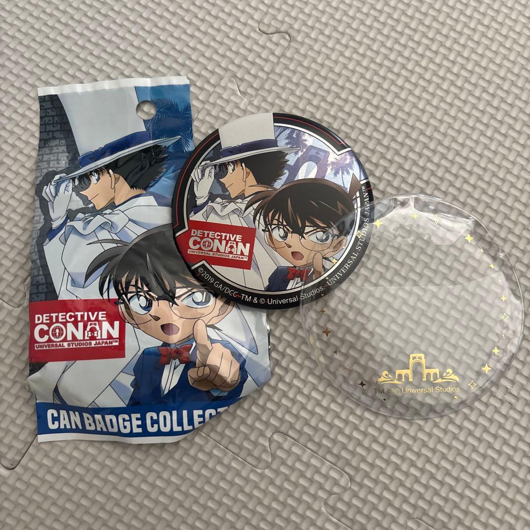 未使用☆2019年USJ限定 缶バッジコレクション 怪盗キッド&江戸川コナン