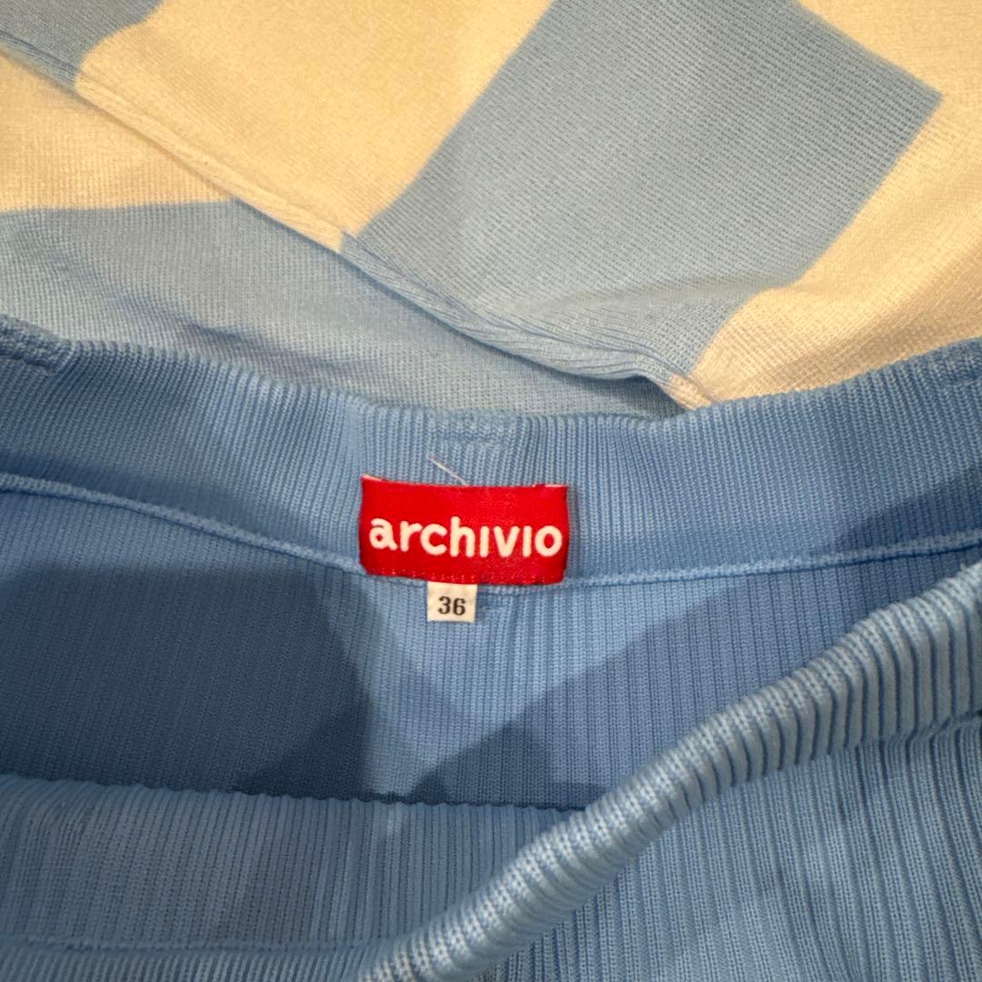 archivio 水色 ストライプ セットアップ 36