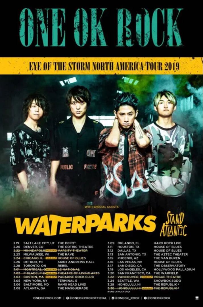ONE OK ROCK NORTH US TOUR 2019パーカー ワンオク