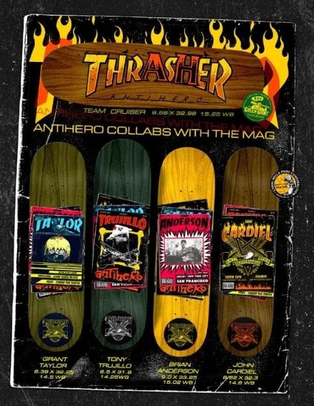 【激レア】ANTIHERO x THRASHER 9.0\"【新品送料込】
