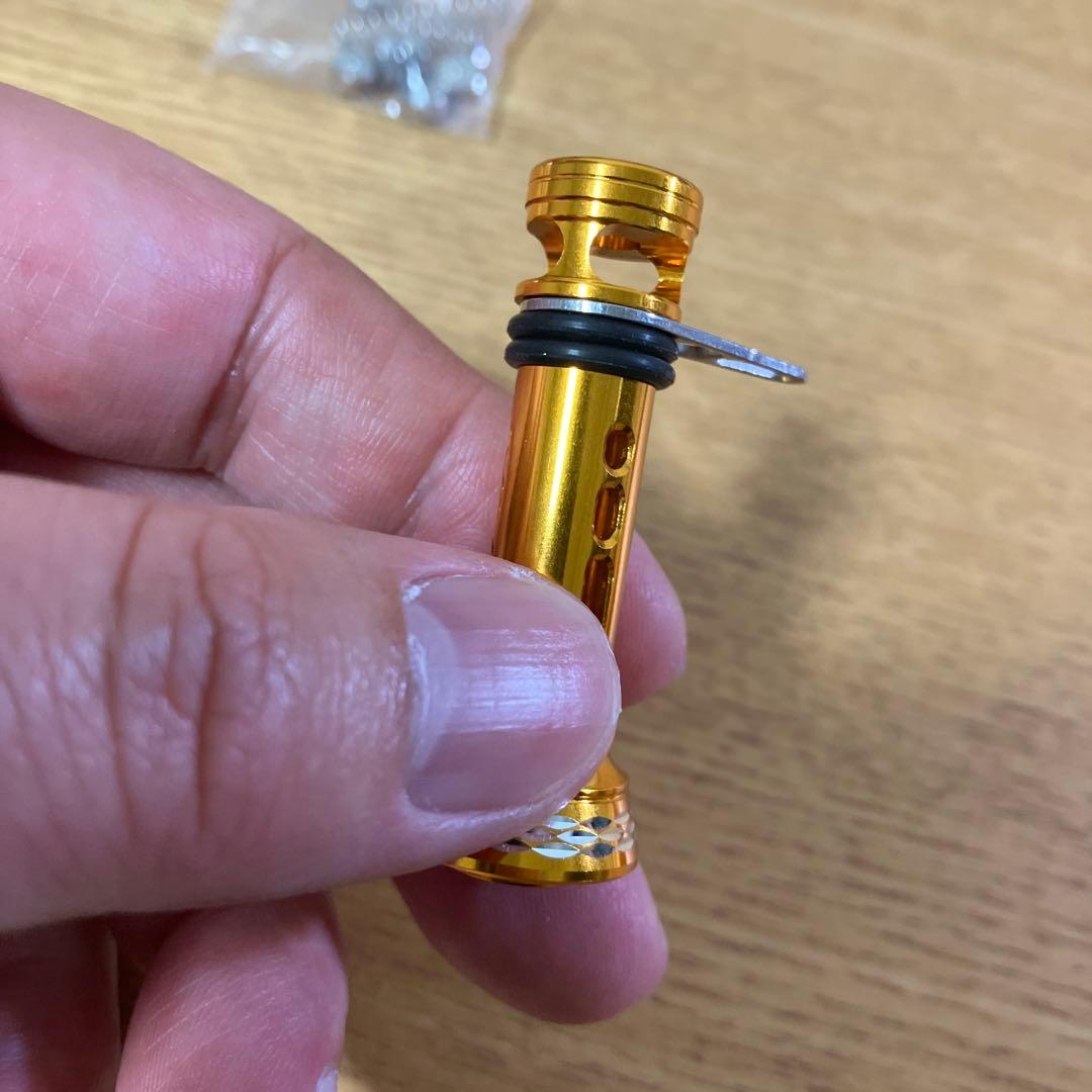 美品　早い物勝ち　ダイワ用45mm ハンドル　ザイオンノブ　ゴメクサス　スタンド
