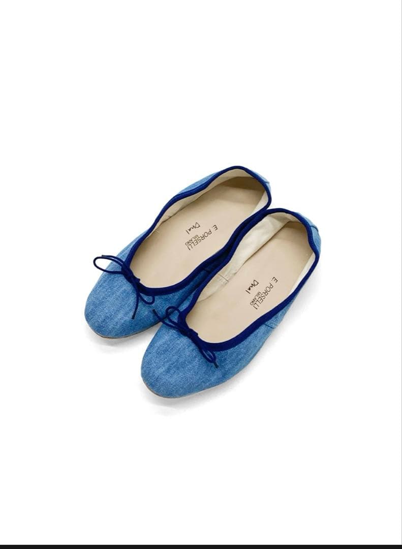 E. Porselli デニム　サイズ38 バレエshoes