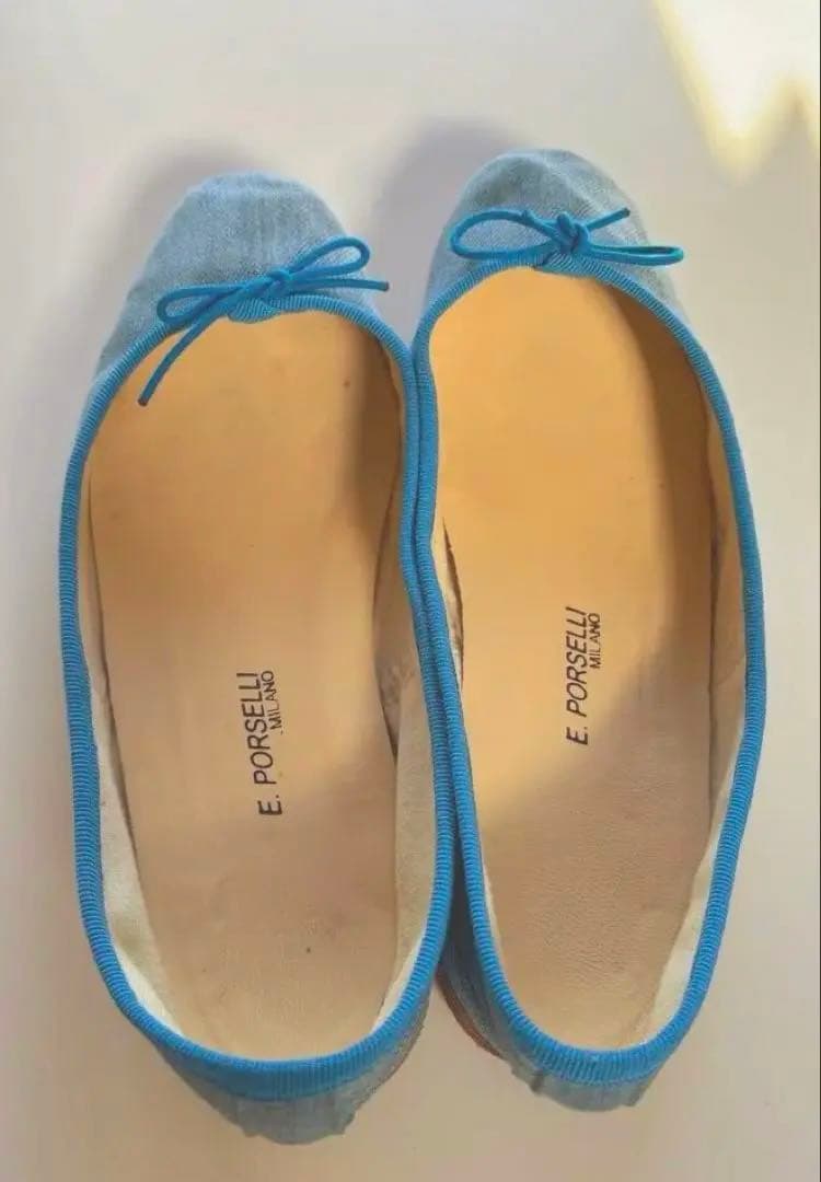 E. Porselli デニム　サイズ38 バレエshoes