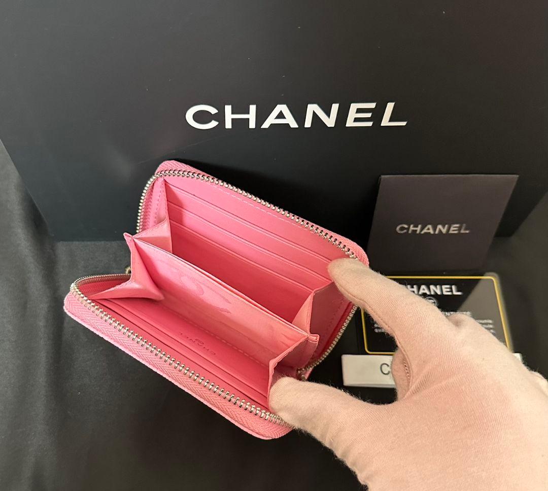 CHANEL ノベルティミニ財布ケースピンク