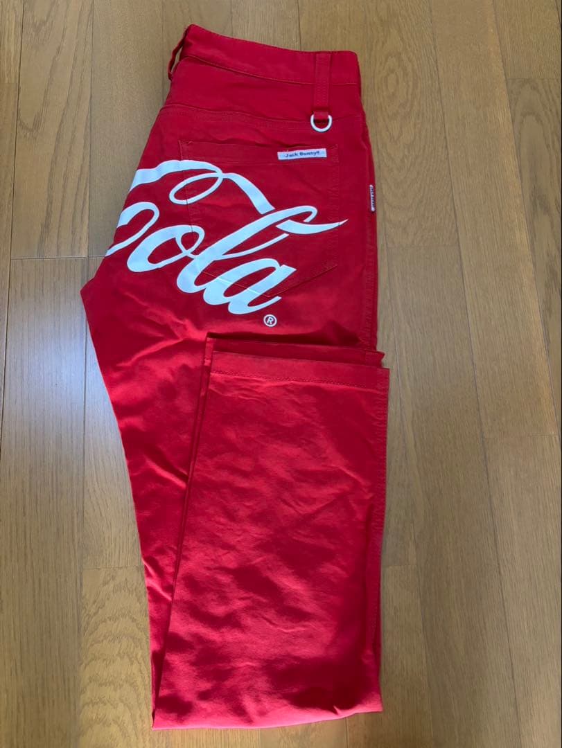 JACKBUNNY Coca-Cola ロゴ パンツ 赤