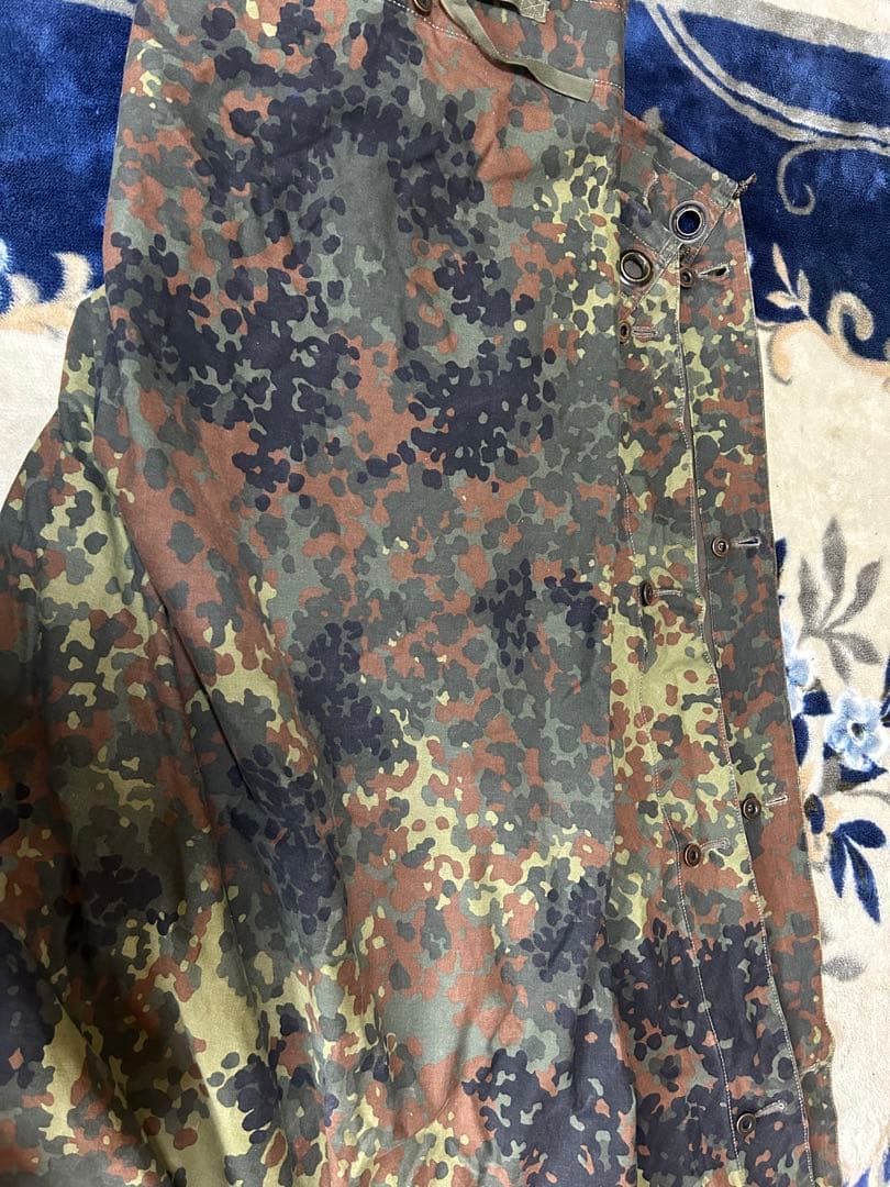 軍幕　パップテント　ドイツ　フレックターンカモ　2枚＋ポール