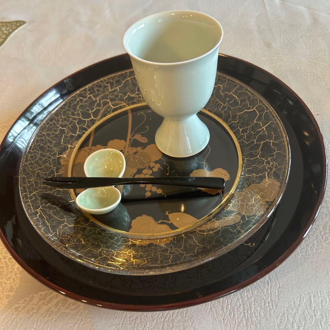 漆器塗りお盆