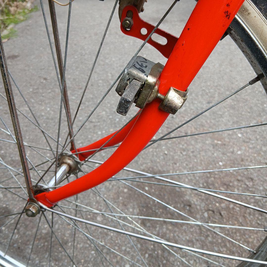 昭和レトロ　当時物　自転車　26インチ　レッド　乗れます