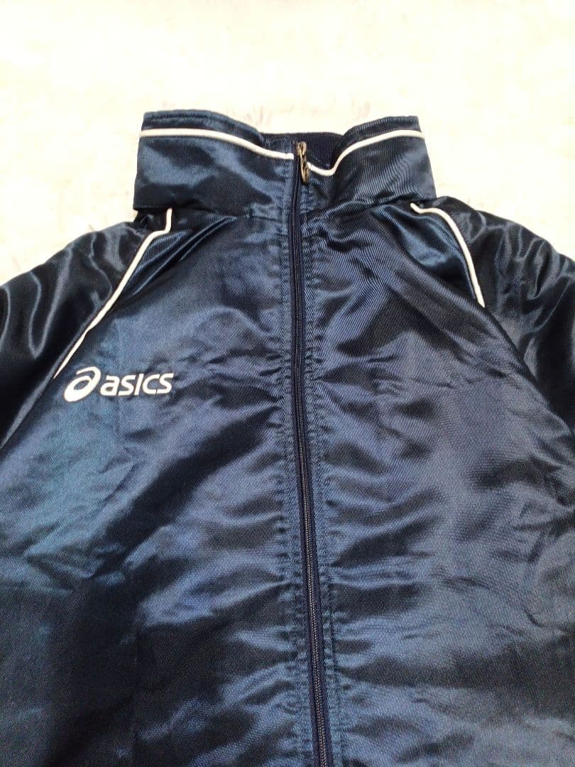 厚手 asics ウインドブレーカー セットアップ ネイビー XL O