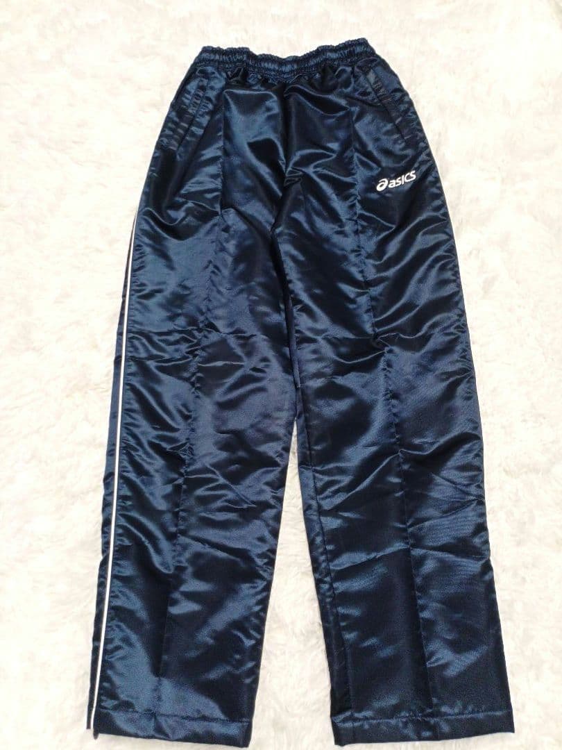 厚手 asics ウインドブレーカー セットアップ ネイビー XL O