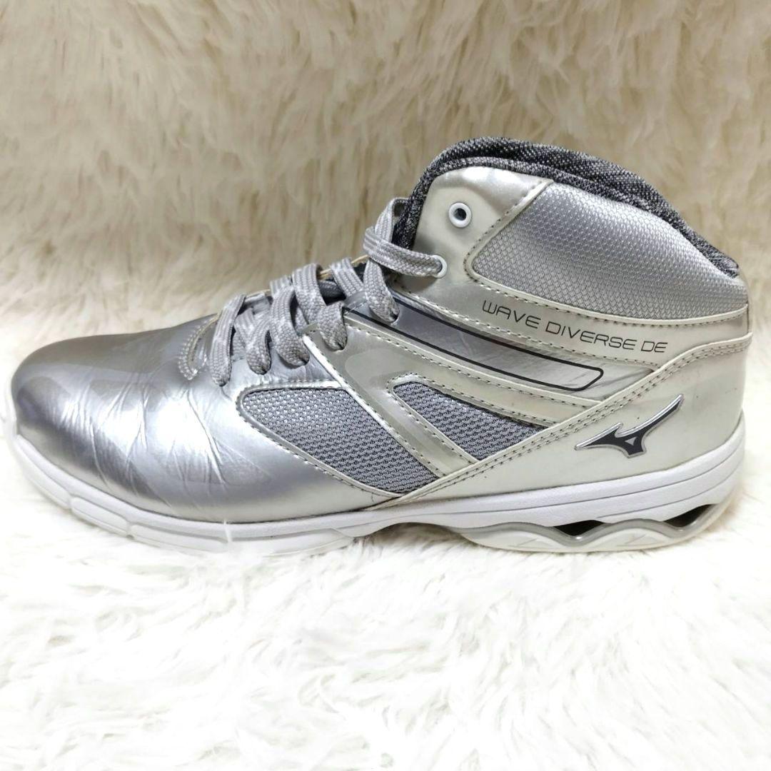 MIZUNO ミズノ ウェーブダイバースDE　シルバー　25.0cm　レアカラー