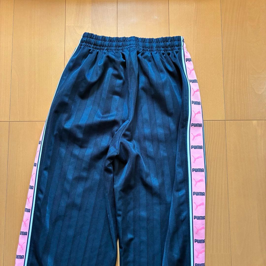 PUMA プーマ ピンク ジャージ ロゴ ライン 希少 レア M S