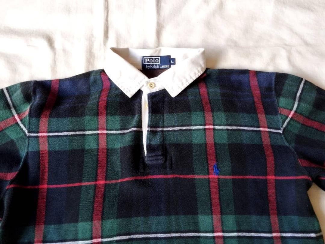 Ralph Lauren ラルフローレン　チェックラガーシャツ　L９０’ｓ