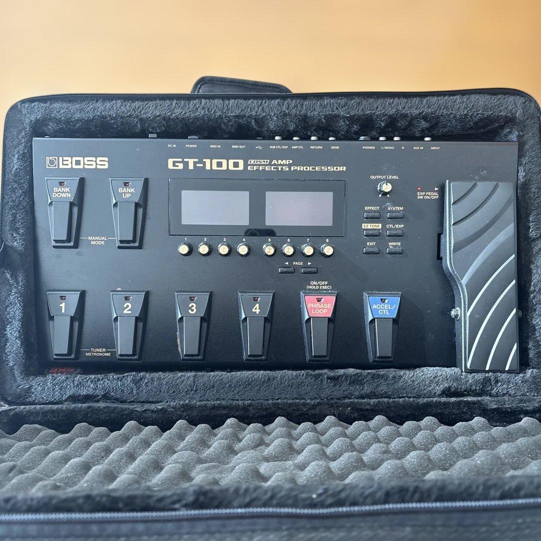BOSS gt-100 マルチエフェクター SKBセミハードケース 付き
