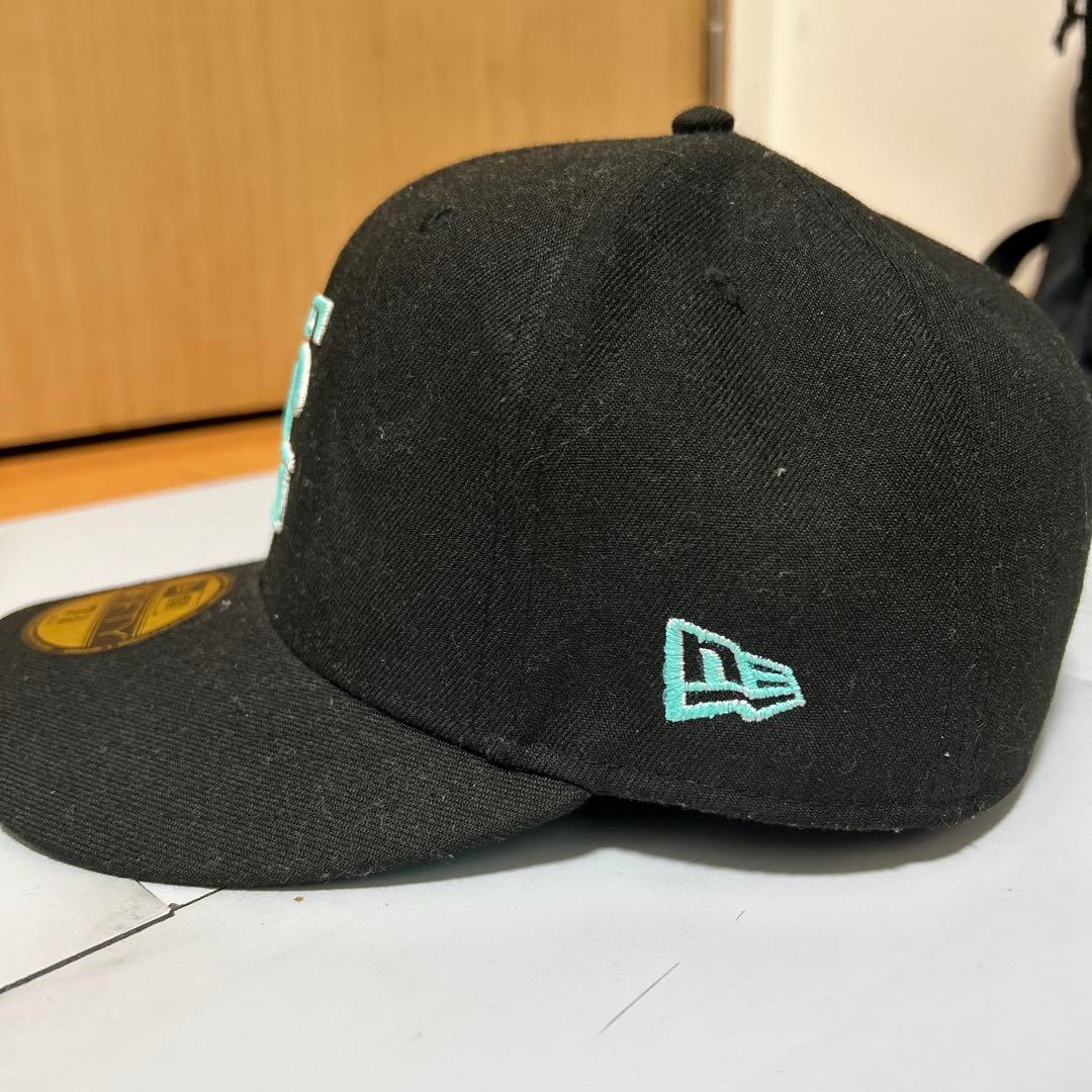 New Era 59FIFTY TG ブラックキャップ 7 3/8