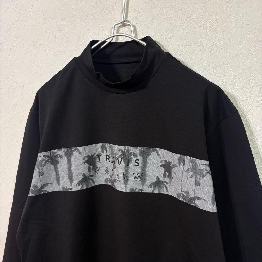 【TravisMathew】新品　チェストプリント長袖モック　メンズ２ＸＬ