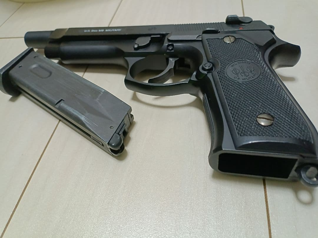 【中古品】東京マルイ ガスガン「M92Fミリタリーモデル」ロングバレル＋マズル
