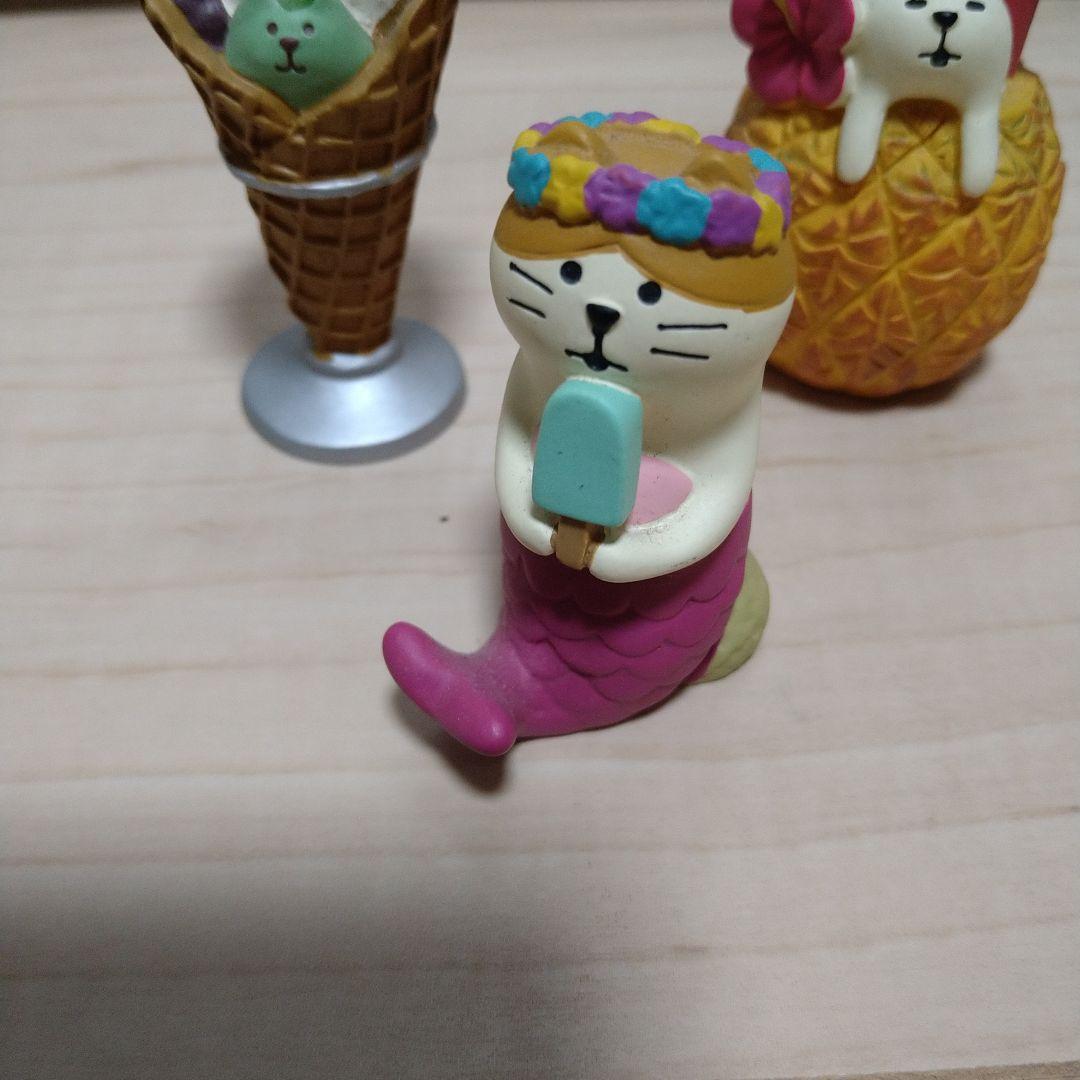 デコレ　コンコンブル　パフェ　パイナップル　人魚　猫　しろくま