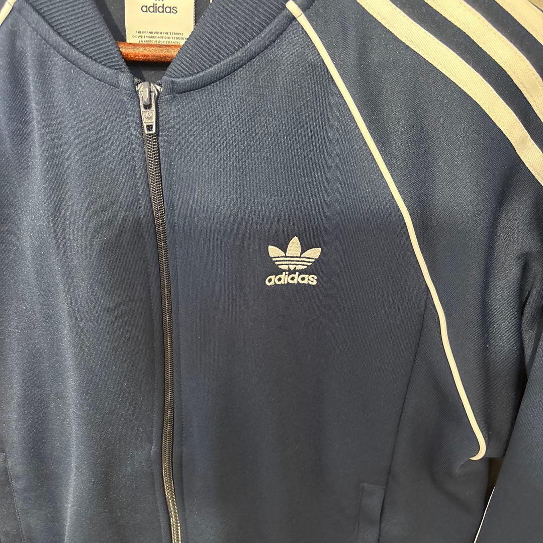 美品 adidas オリジナルス 紺 白 ATP 復刻 トラックジャケット L