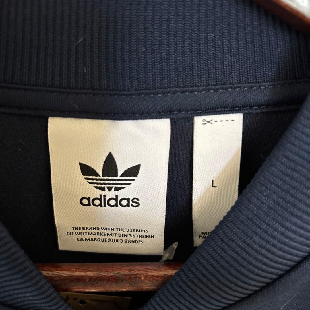美品 adidas オリジナルス 紺 白 ATP 復刻 トラックジャケット L