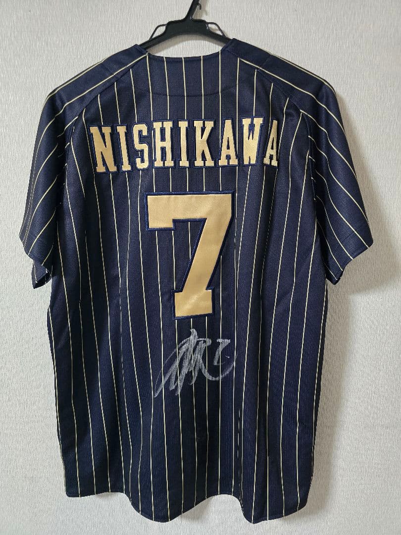 オリックスバファローズ　西川龍馬　ユニフォーム　サード　サイン入り