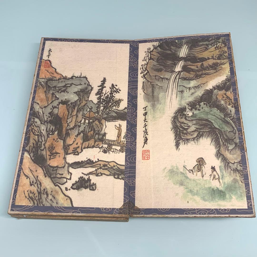 蔵出し 美術　絵　大名家　張大千山水絵冊　旧蔵　研究用
