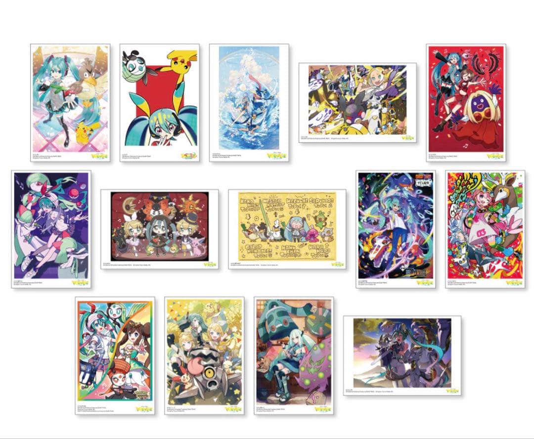 VOLTAGE 初音ミク ポケミク ポストカードセットA,B,C,Dまとめ売り