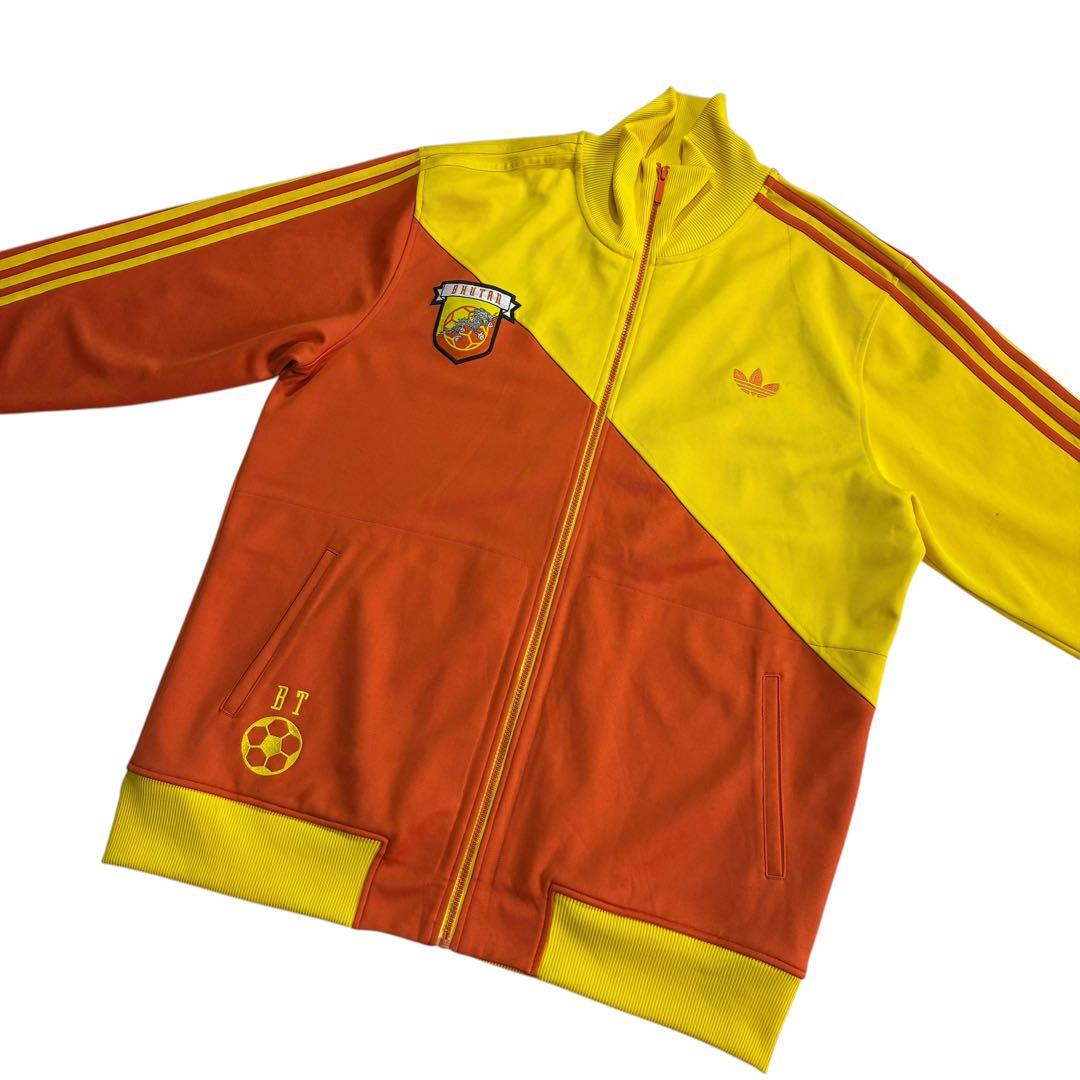 2007年 Adidas BHUTAN トラックジャケット XL オレンジ 黄色