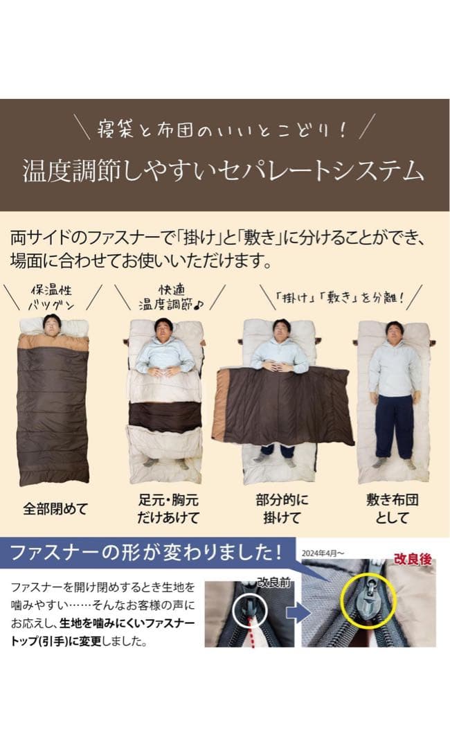 Bears Rock TK-701 ねぶくろん　寝袋　来客布団　コンパクト収納
