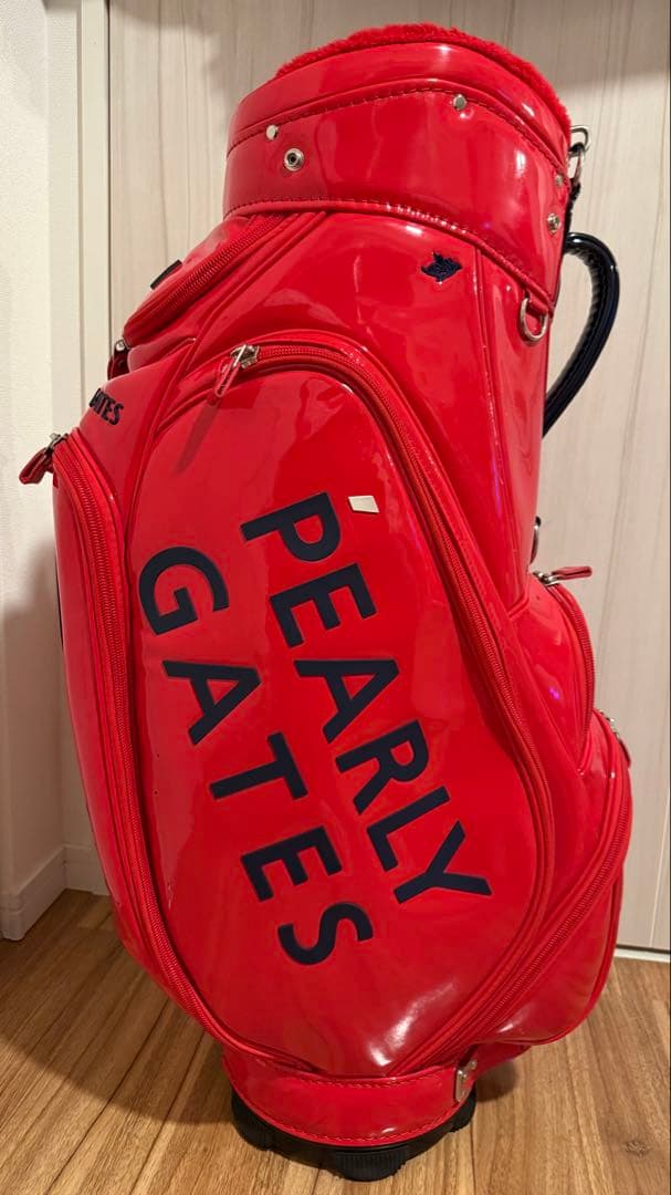 【中古】キャディバッグ　PEARLY GATES パーリーゲイツ　赤　定番