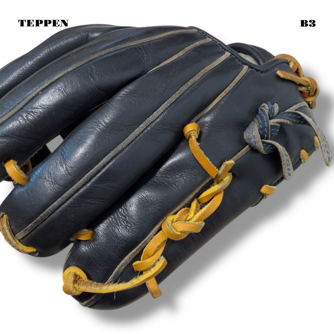 希少品！ TEPPEN テッペン 硬式 野球 内野手 グローブ グラブ ブラック