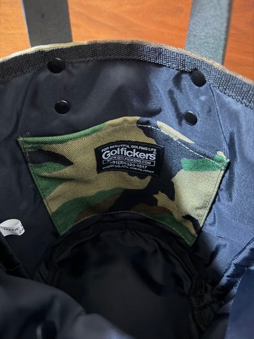 ゴルフィッカーズ golfickers カートバッグ　カートバック　カモ　美中古