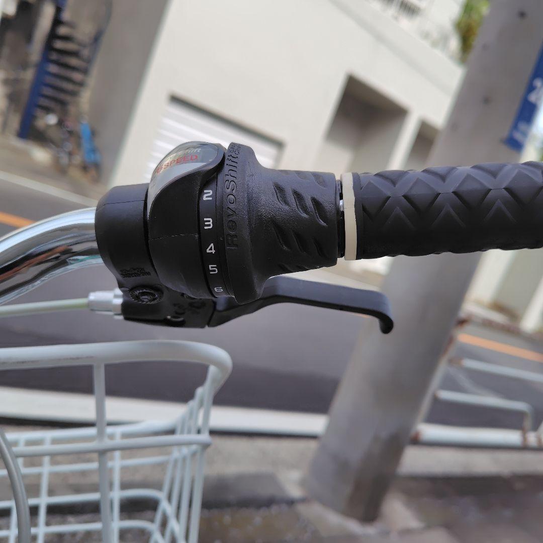 22インチ6段変速付き　アサヒ ジュニアシティ ターコイズ 自転車ヘルメット付き