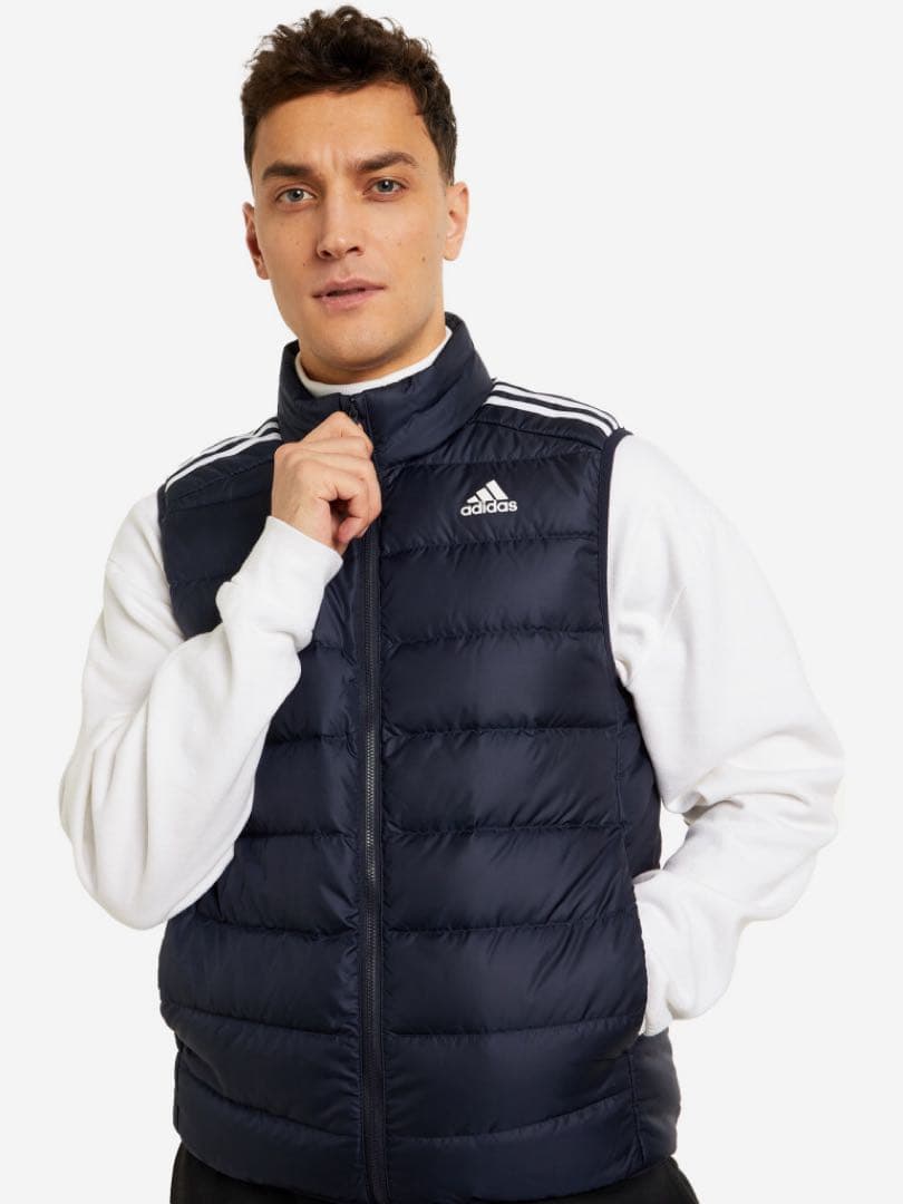 新品　アディダス　エッセンシャルズ ダウンベスト　ゴルフ　ネイビー　XL