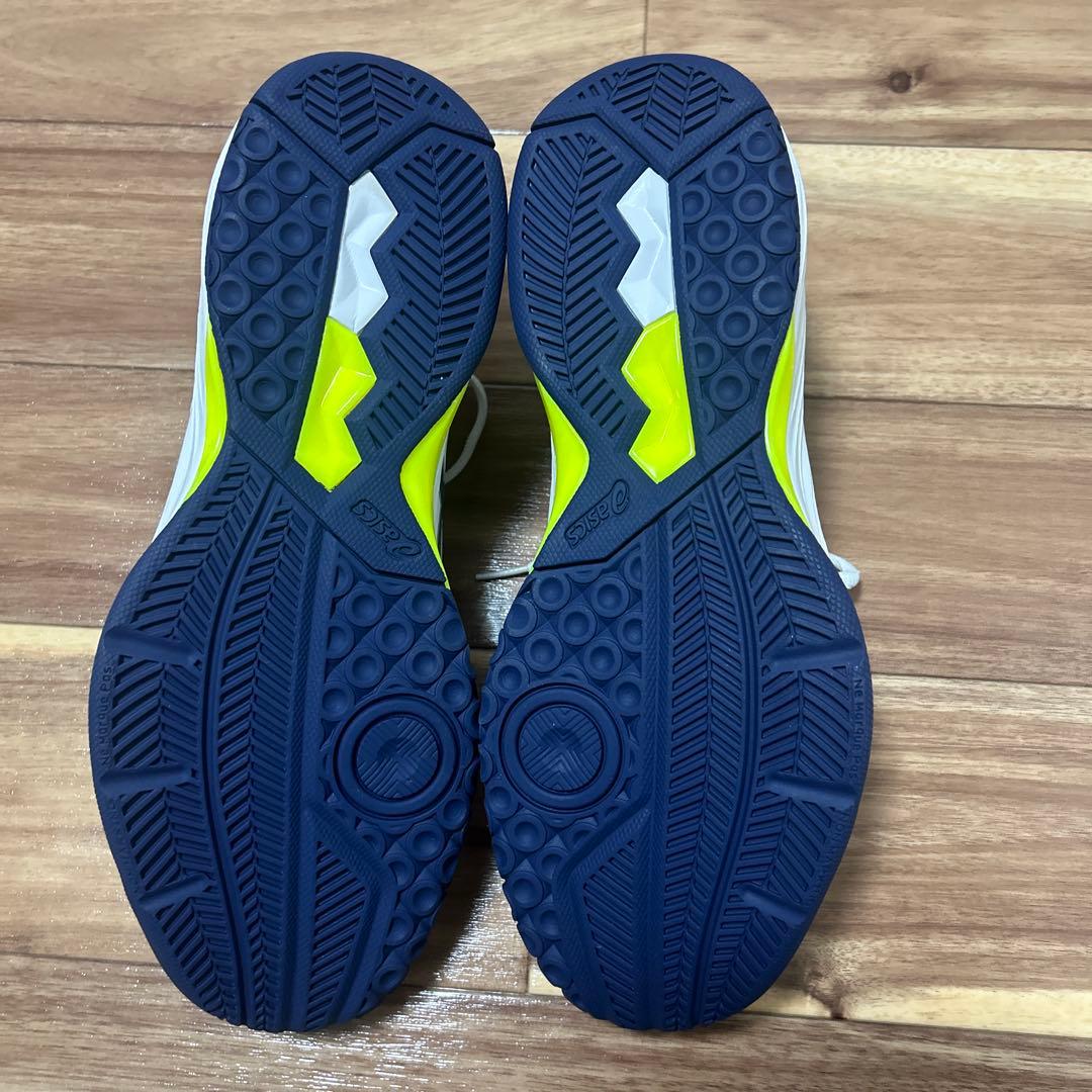 ASICS 体育館シューズ ホワイト/ネイビー