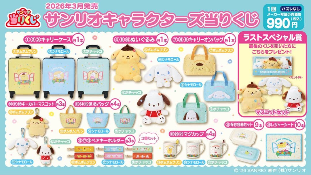 シナモロール キャリーケース 水色