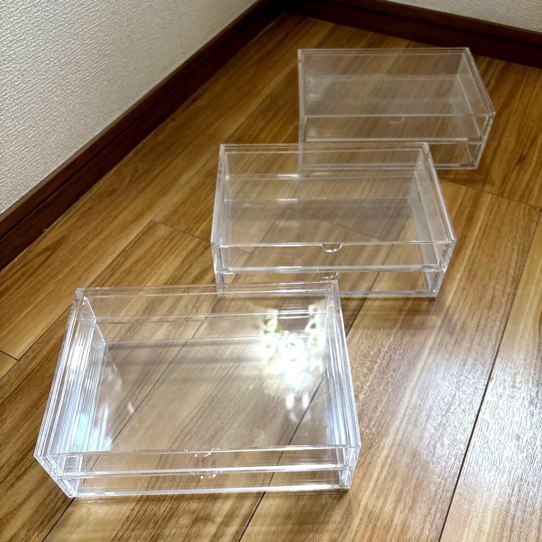 無印良品　2段アクリルケース大　セット