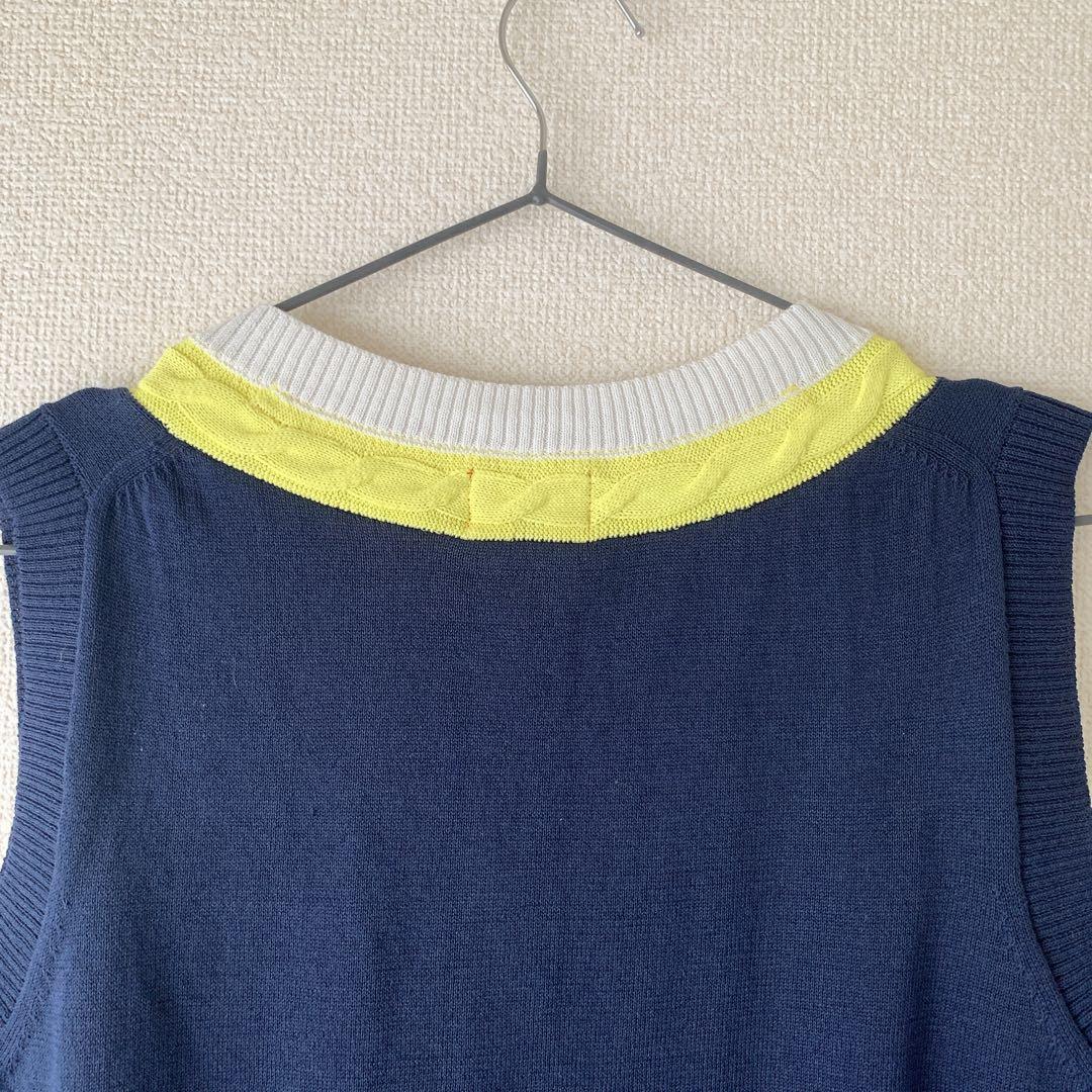 【新品タグ付】NBゴルフ ニットベスト ネイビー レディース size1