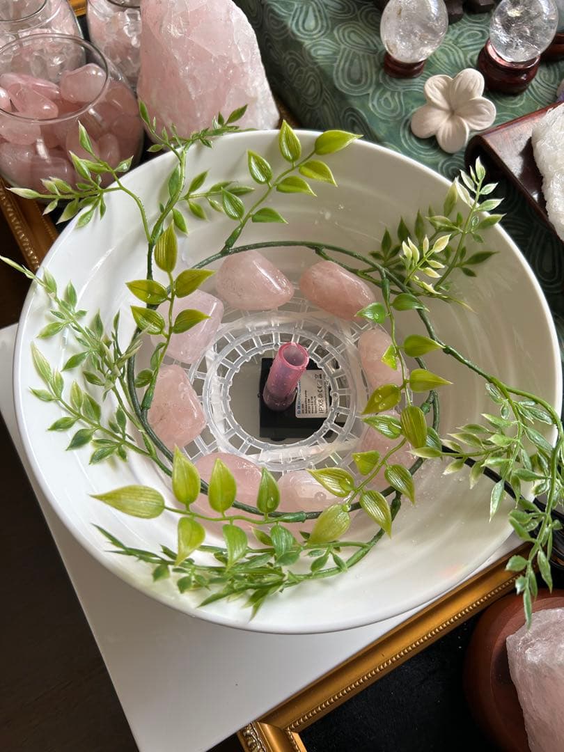 ✨破格✨絶品‼️ローズクオーツ☆噴水☆天然石☆ファウンテン☆秘蔵品☆1459g