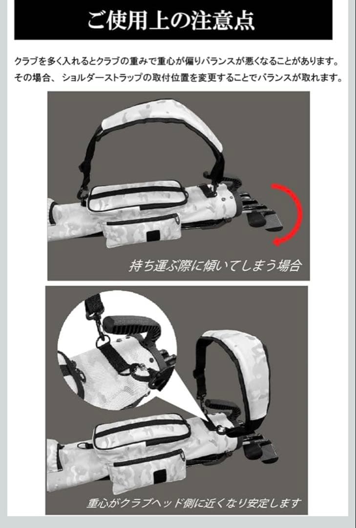 ネイビー スタンドゴルフバッグ 最大10本収納