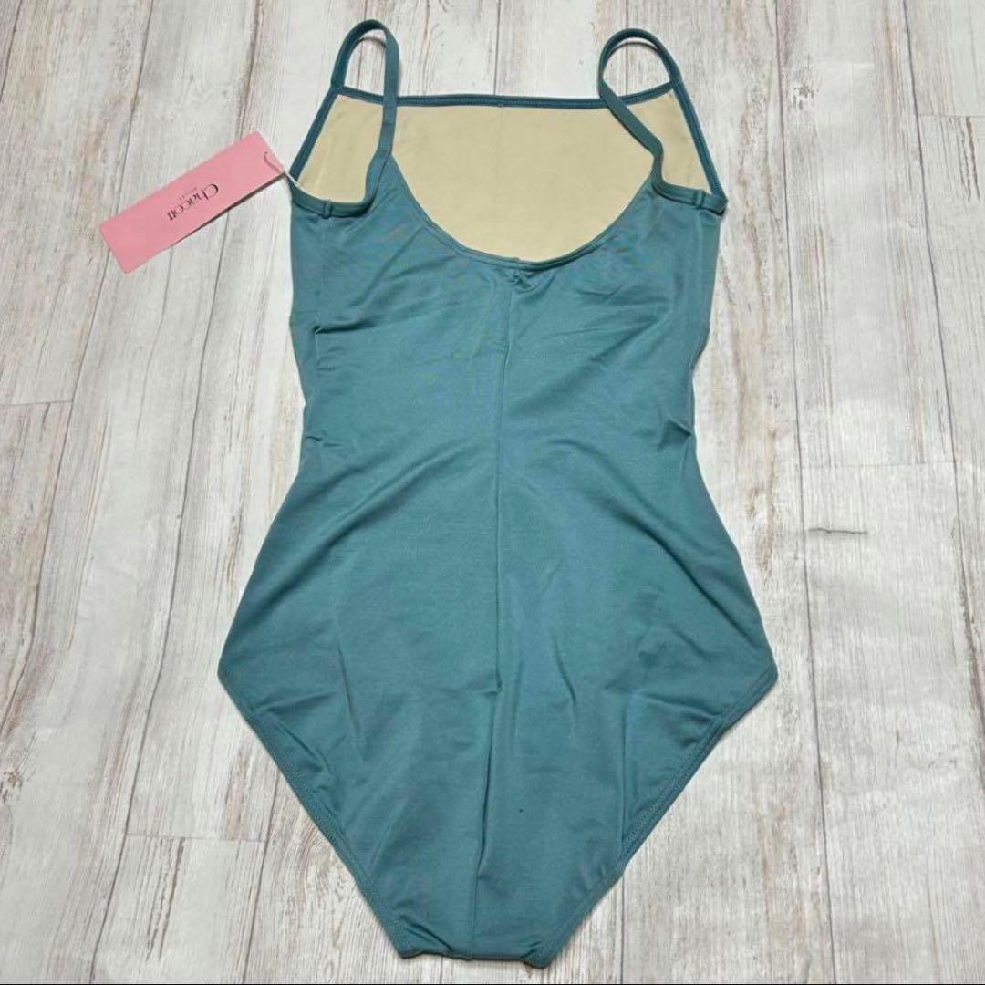 Mサイズ　レオタード　チャット　バレエ　キャミソールレオタード　アクアグリーン