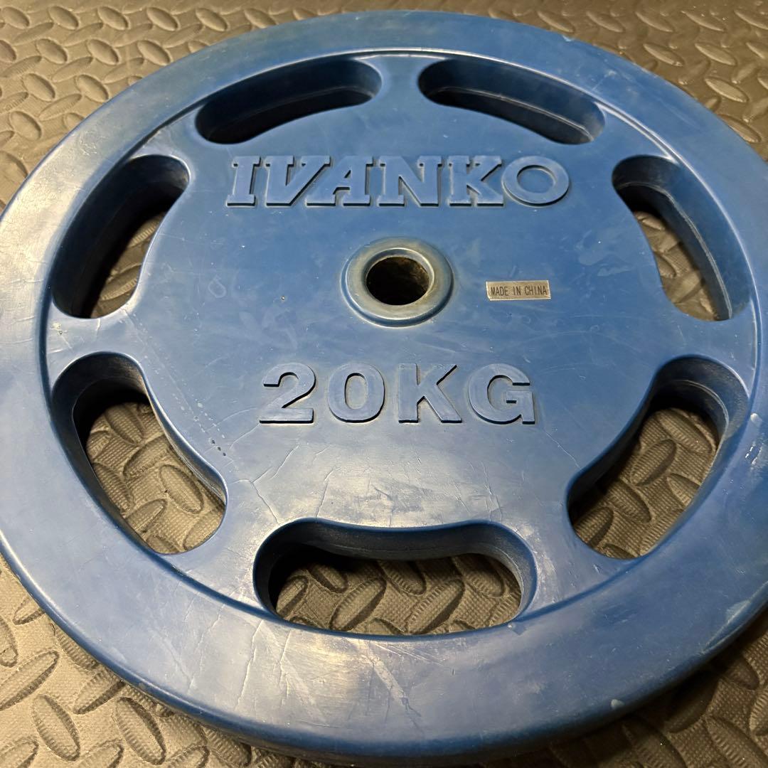 ivanko 20kg ラバープレート　穴径29ミリ　ホームジム　アイロテック